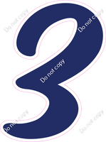 CU 23.5" Individuals - Flat Navy Blue 3