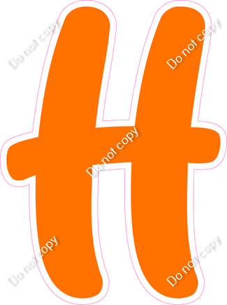 CU 23.5" Individuals - Flat Orange H