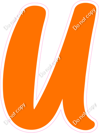 CU 23.5" Individuals - Flat Orange U
