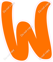 CU 23.5" Individuals - Flat Orange W