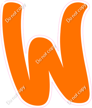 CU 23.5" Individuals - Flat Orange W