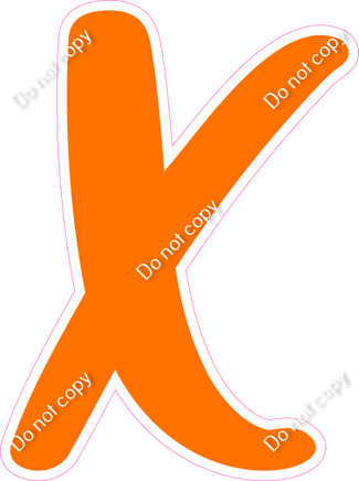 CU 23.5" Individuals - Flat Orange X