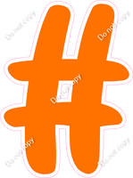 CU 23.5" Individuals - Flat Orange #