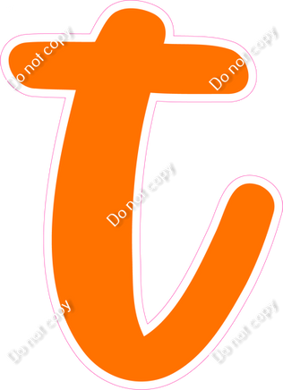 CU 23.5" Individuals - Flat Orange t