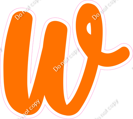 CU 23.5" Individuals - Flat Orange w