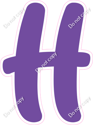 CU 23.5" Individuals - Flat Purple H