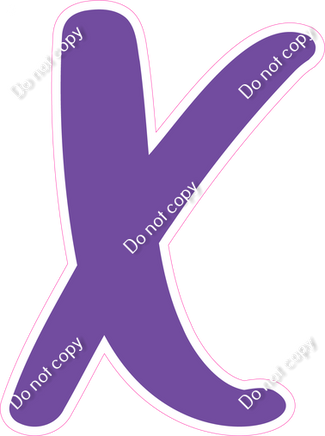 CU 23.5" Individuals - Flat Purple X