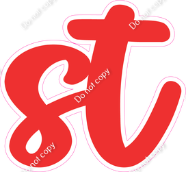 CU 23.5" Individuals - Flat Red ST