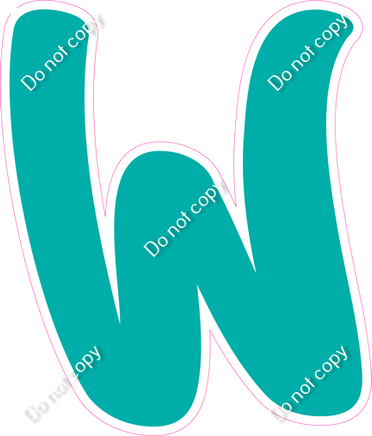 CU 23.5" Individuals - Flat Teal W