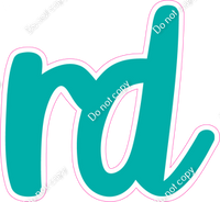 CU 23.5" Individuals - Flat Teal RD