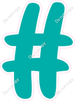 CU 23.5" Individuals - Flat Teal #