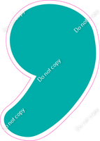 CU 23.5" Individuals - Flat Teal Apostrophe