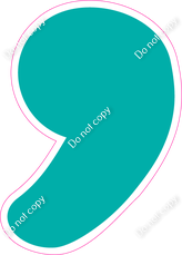 CU 23.5" Individuals - Flat Teal Apostrophe