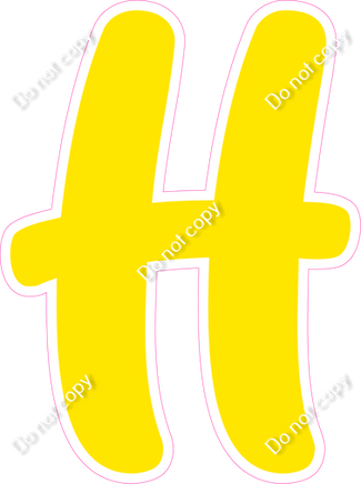 CU 23.5" Individuals - Flat Yellow H