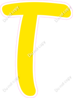 CU 23.5" Individuals - Flat Yellow T