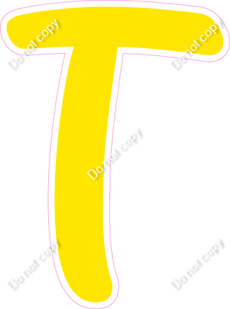 CU 23.5" Individuals - Flat Yellow T