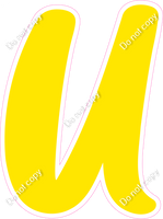 CU 23.5" Individuals - Flat Yellow U