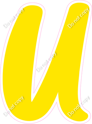 CU 23.5" Individuals - Flat Yellow U