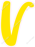 CU 23.5" Individuals - Flat Yellow V