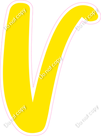 CU 23.5" Individuals - Flat Yellow V