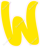 CU 23.5" Individuals - Flat Yellow W