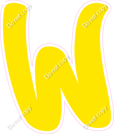 CU 23.5" Individuals - Flat Yellow W