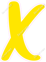 CU 23.5" Individuals - Flat Yellow X