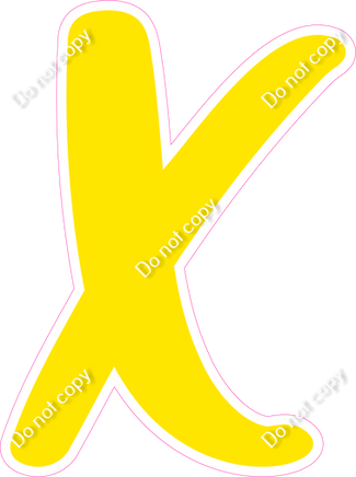 CU 23.5" Individuals - Flat Yellow X