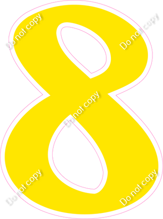 CU 23.5" Individuals - Flat Yellow 8