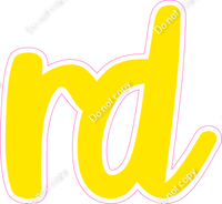 CU 23.5" Individuals - Flat Yellow RD