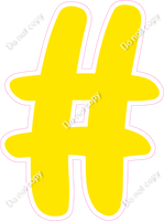 CU 23.5" Individuals - Flat Yellow #