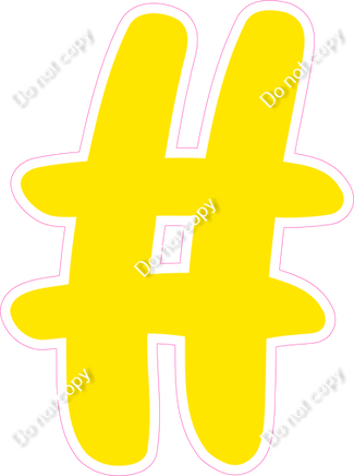 CU 23.5" Individuals - Flat Yellow #