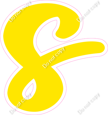 CU 23.5" Individuals - Flat Yellow s