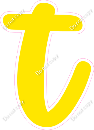 CU 23.5" Individuals - Flat Yellow t