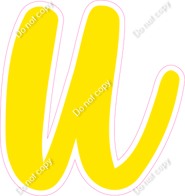 CU 23.5" Individuals - Flat Yellow u