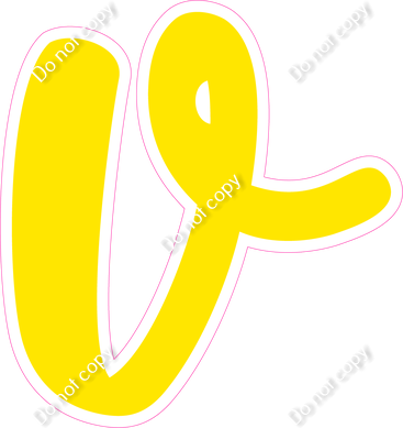 CU 23.5" Individuals - Flat Yellow v