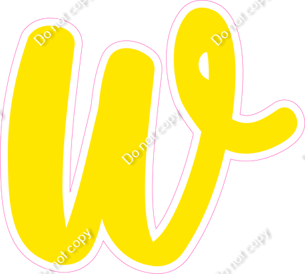 CU 23.5" Individuals - Flat Yellow w