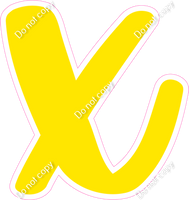 CU 23.5" Individuals - Flat Yellow x