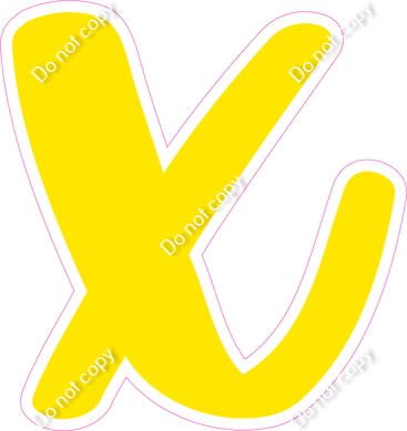 CU 23.5" Individuals - Flat Yellow x