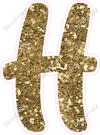 CU 23.5" Individuals - Gold Sparkle H