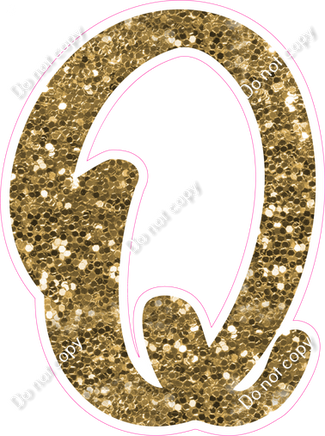 CU 23.5" Individuals - Gold Sparkle Q