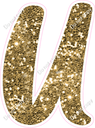 CU 23.5" Individuals - Gold Sparkle U