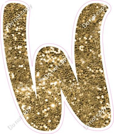 CU 23.5" Individuals - Gold Sparkle W