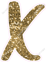 CU 23.5" Individuals - Gold Sparkle X