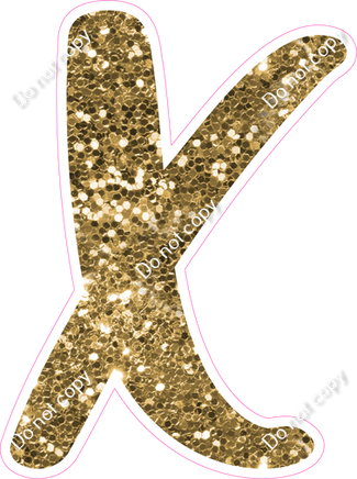 CU 23.5" Individuals - Gold Sparkle X