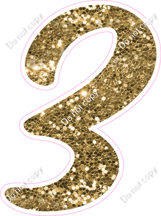 CU 23.5" Individuals - Gold Sparkle 3