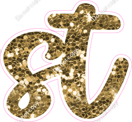 CU 23.5" Individuals - Gold Sparkle ST