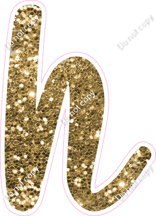 CU 23.5" Individuals - Gold Sparkle h