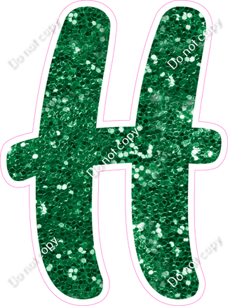 CU 23.5" Individuals - Green Sparkle H