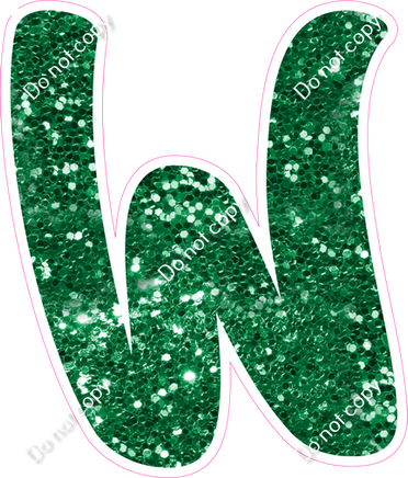 CU 23.5" Individuals - Green Sparkle W